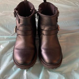 Old Navy girls size 10 combat boots black